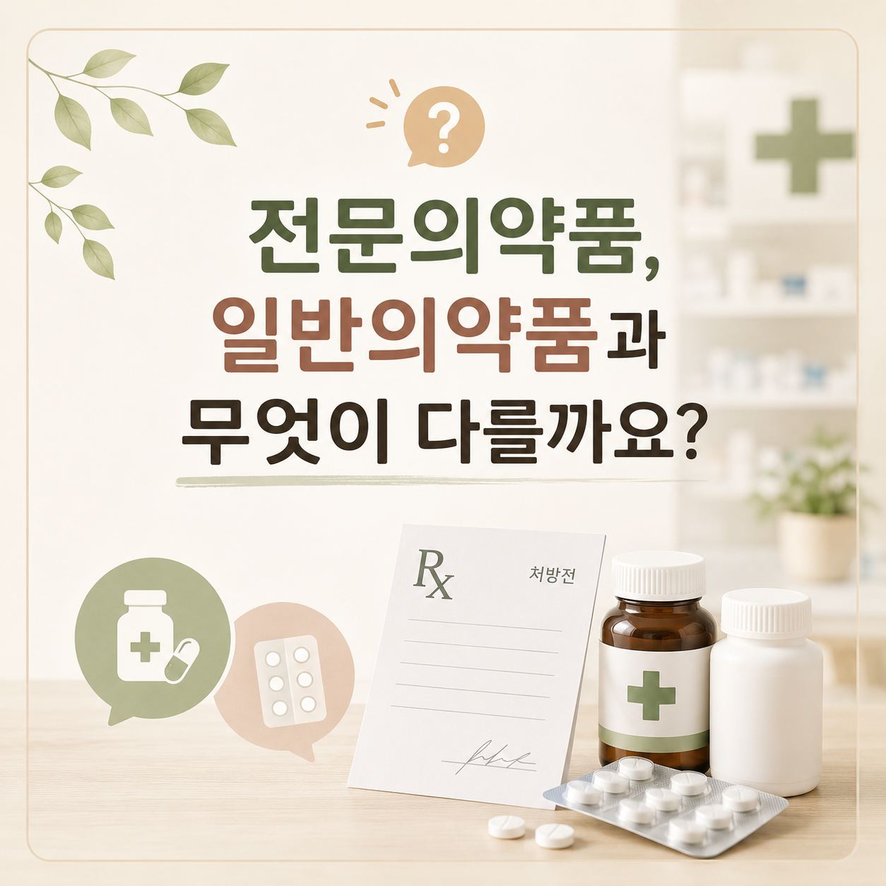 전문의약품, 일반의약품과 무엇이 다를까요?